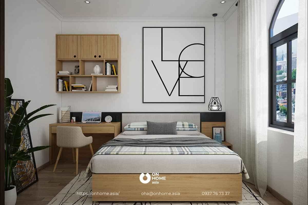 Màu sáng là lựa chọn tốt nhất cho thiết kế phòng ngủ 15m2