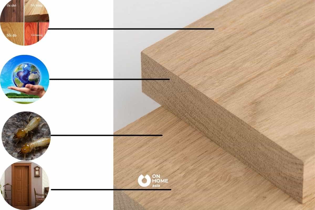 vật liệu nội thất từ gỗ tự nhiên